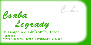 csaba legrady business card